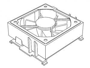 95x95 mm CPU Cooling Fan 3D-Modell
