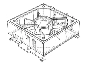 95x95 mm CPU Cooling Fan 3D Model