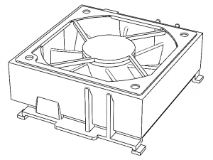 95x95 mm CPU Cooling Fan 3D-Modell