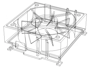 95x95 mm CPU Cooling Fan 3D Model