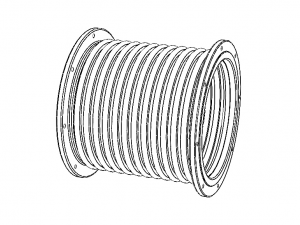 Steel Pipe Expansion Joint 3D-Modell