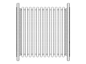 Steel Pipe Expansion Joint 3D-Modell