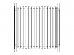 Steel Pipe Expansion Joint 3D-Modell