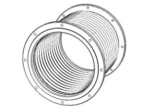 Steel Pipe Expansion Joint 3D-Modell