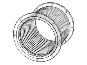 Steel Pipe Expansion Joint 3D-Modell