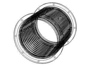 Steel Pipe Expansion Joint 3D-Modell
