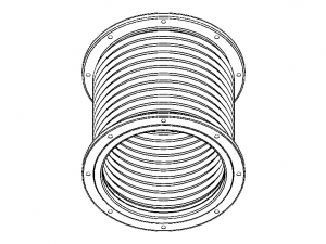 Steel Pipe Expansion Joint 3D-Modell