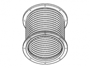 Steel Pipe Expansion Joint 3D-Modell