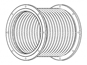 Steel Pipe Expansion Joint 3D-Modell