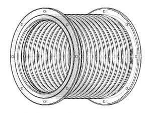 Steel Pipe Expansion Joint 3D-Modell