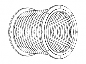 Steel Pipe Expansion Joint 3D-Modell