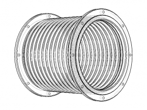 Steel Pipe Expansion Joint 3D-Modell
