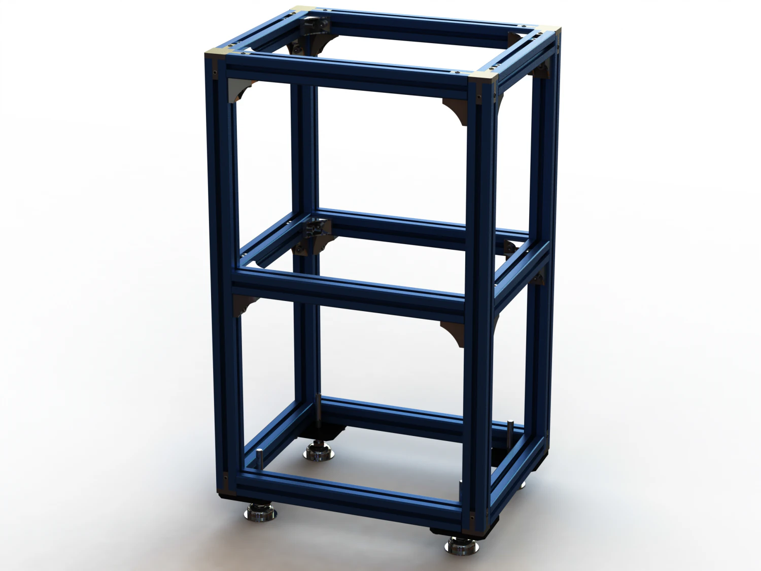 Aluminium Profile Framework WL45 3D Model .c4d .max .obj .3ds .fbx .stl .blend
