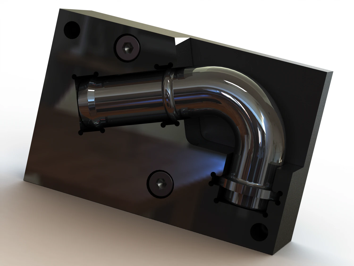 Cooling Pipe Bending Inspection Gauge 3D Model .c4d .max .obj .3ds .fbx .stl .blend 