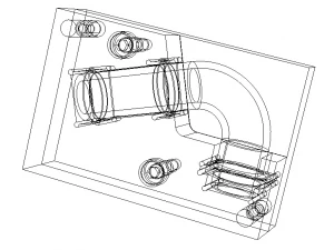 Cooling Pipe Bending Inspection Gauge 3D Model