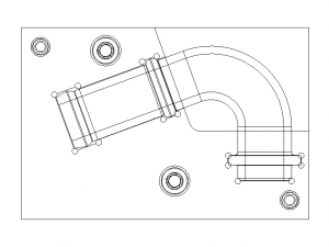 Cooling Pipe Bending Inspection Gauge Modelo 3D