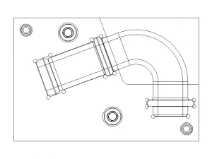 Cooling Pipe Bending Inspection Gauge 3D Model