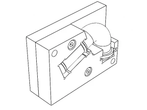 Cooling Pipe Bending Inspection Gauge 3D Model