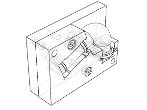 Cooling Pipe Bending Inspection Gauge 3D Model