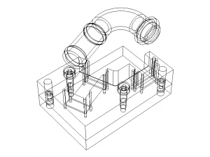 Cooling Pipe Bending Inspection Gauge 3D Model