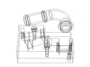 Cooling Pipe Bending Inspection Gauge 3D Model