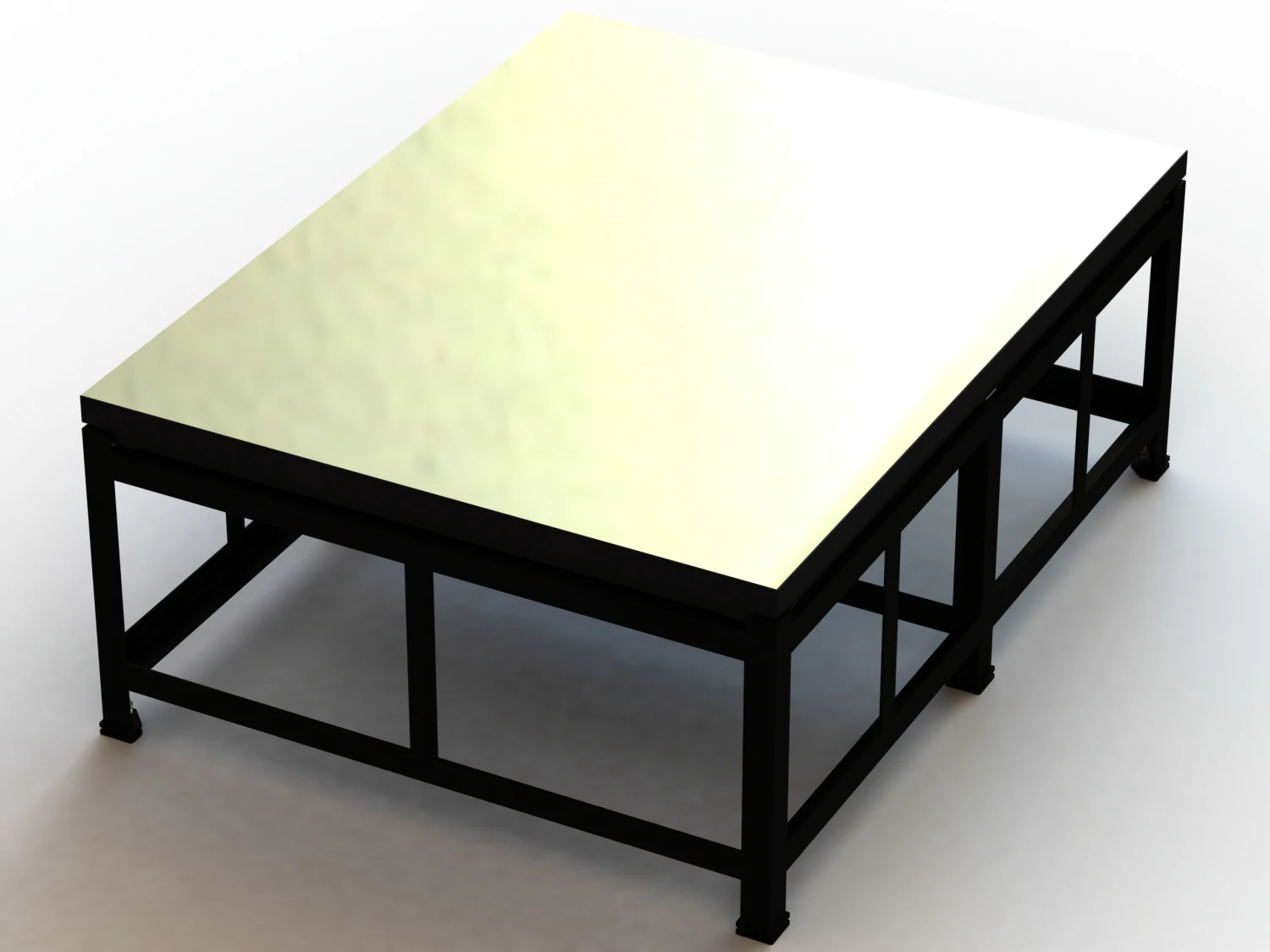 Cast Iron Welding Table 3D Model .c4d .max .obj .3ds .fbx .stl .blend 