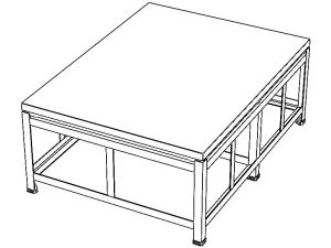 Cast Iron Welding Table 3D Model