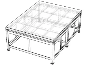 Cast Iron Welding Table 3D Model