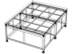 Cast Iron Welding Table 3D Model