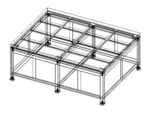 Cast Iron Welding Table 3D Model