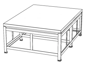 Cast Iron Welding Table 3D Model