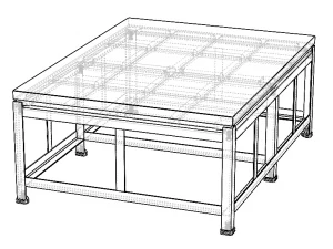 Cast Iron Welding Table 3D Model