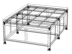 Cast Iron Welding Table 3D Model
