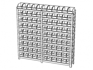Material Tool Box W Iron Shelf 3D Модель