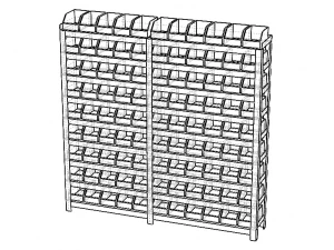 Material Tool Box W Iron Shelf 3D Model