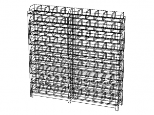 Material Tool Box W Iron Shelf 3D Модель