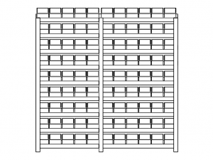 Material Tool Box W Iron Shelf 3D Модель