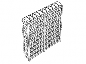 Material Tool Box W Iron Shelf 3D Модель