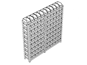 Material Tool Box W Iron Shelf 3D Model