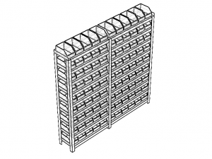 Material Tool Box W Iron Shelf 3D Модель