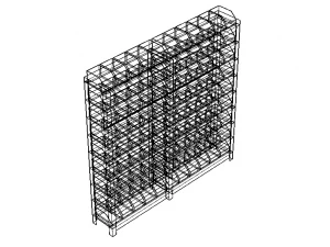 Material Tool Box W Iron Shelf 3D Model