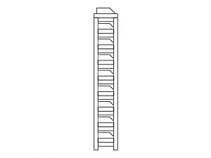 Material Tool Box W Iron Shelf 3D Model