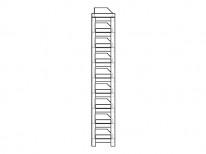 Material Tool Box W Iron Shelf 3D Модель