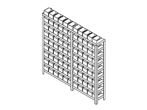 Material Tool Box W Iron Shelf 3D Модель