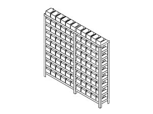 Material Tool Box W Iron Shelf 3D Model