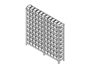 Material Tool Box W Iron Shelf 3D Модель
