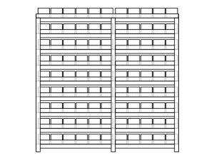 Material Tool Box W Iron Shelf 3D Модель