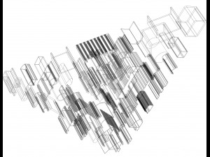 Extruded Aluminium Profile Enclosures Set for Auto Parts 3D Модель