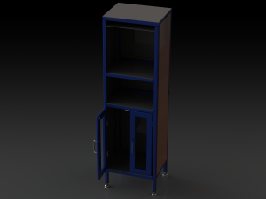 Custom Fabricated Steel Cabinet 3D Model