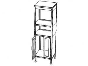 Custom Fabricated Steel Cabinet 3D Model